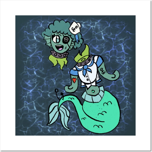 Dullahan Mermaid Wall Art by BowlerHatProductions